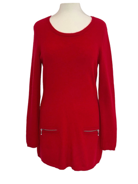 Peck & Peck red cashmere dress